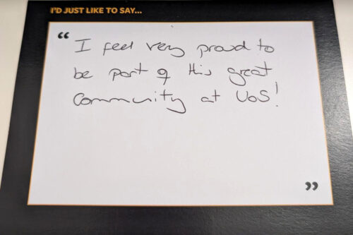 I feel very proud to be part of this great community at UoS!