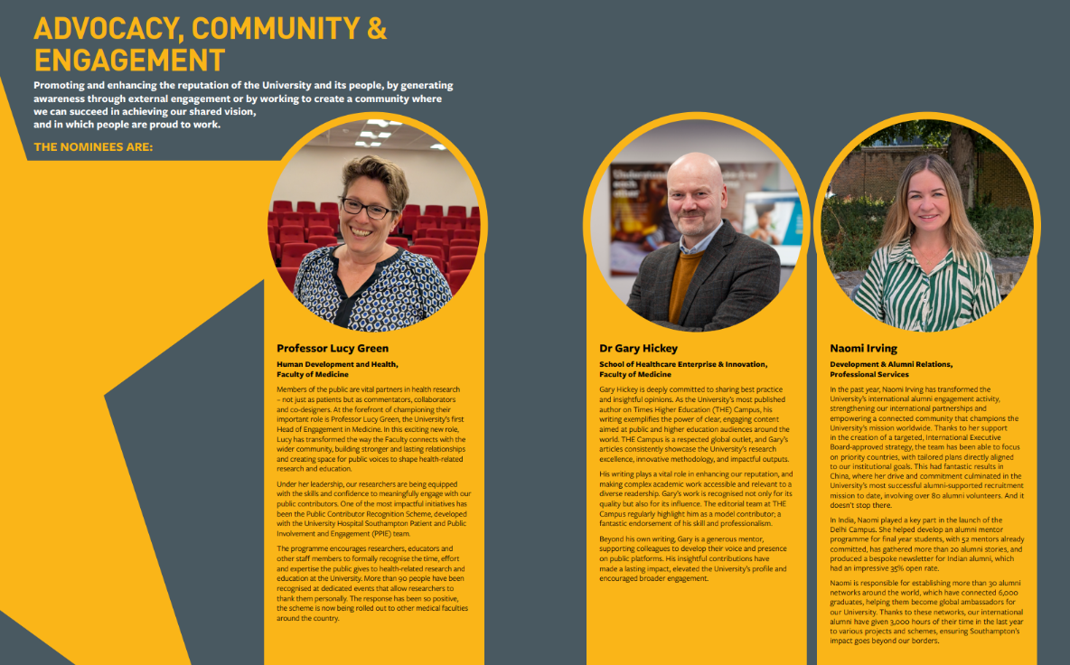 Screenshot 2026-04-10 170338 A screenshot from the first page of the VC Awards 2025 brochure featuring nominees